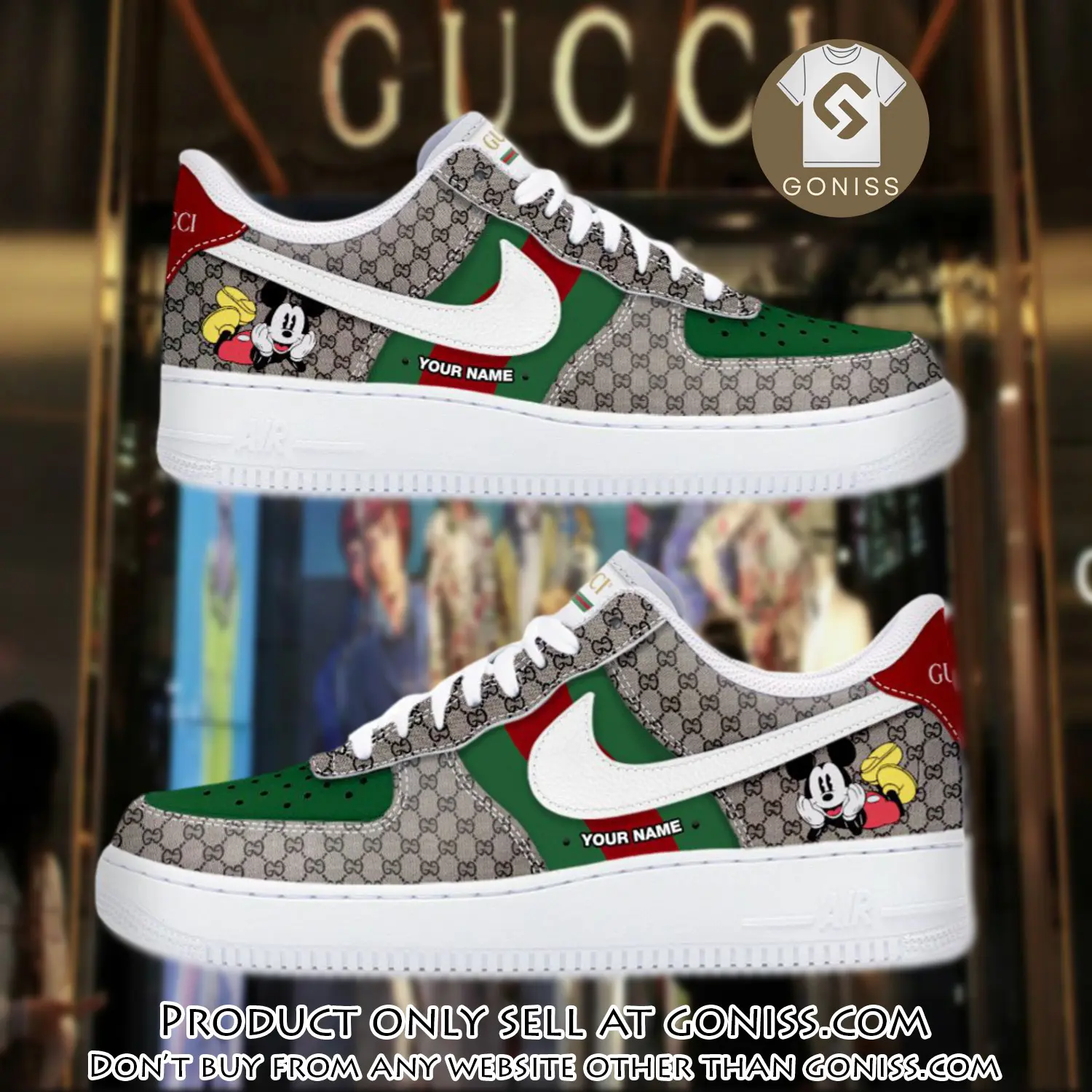 Gucci mickey luxury air force 1 sneakers limited af1 shoes oaf1024 gn5022300